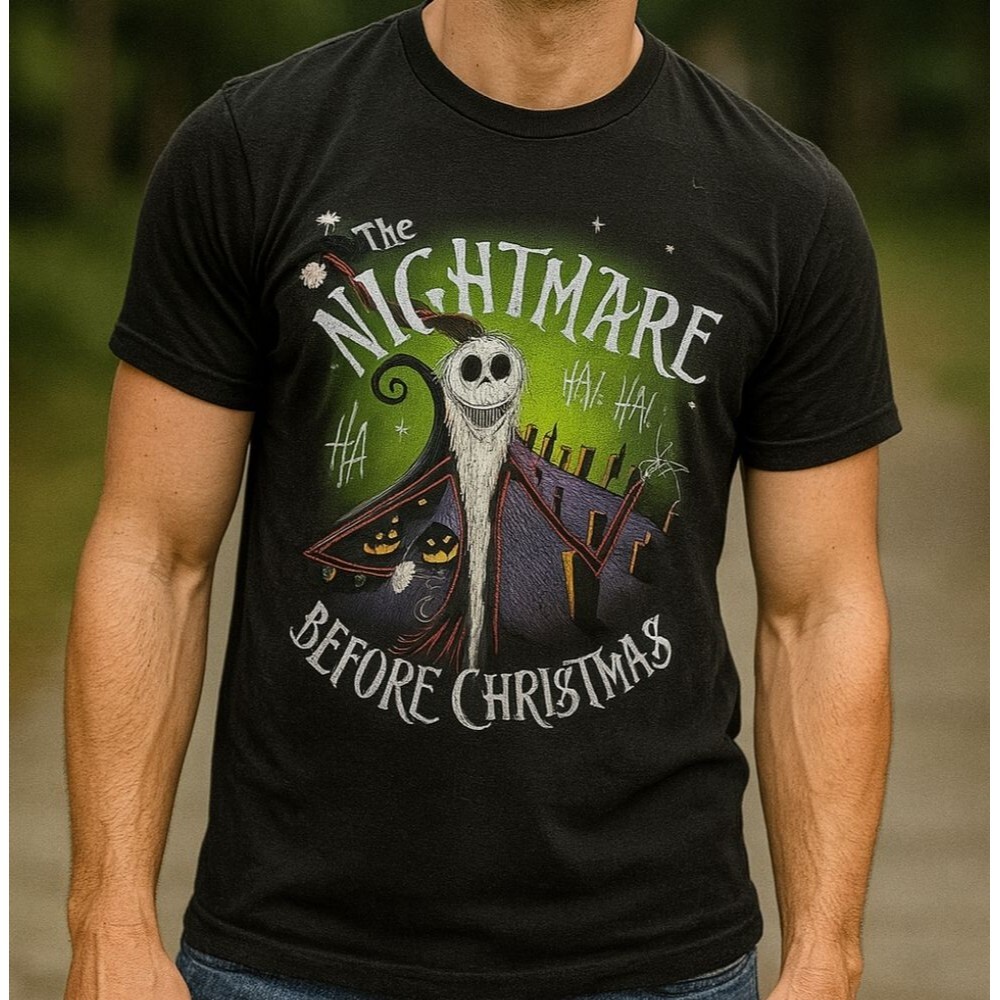 Vtg Nightmare Before Christmas Jack Skellington T-Shirt M Single Stitch Disney - Picture 1 of 9
